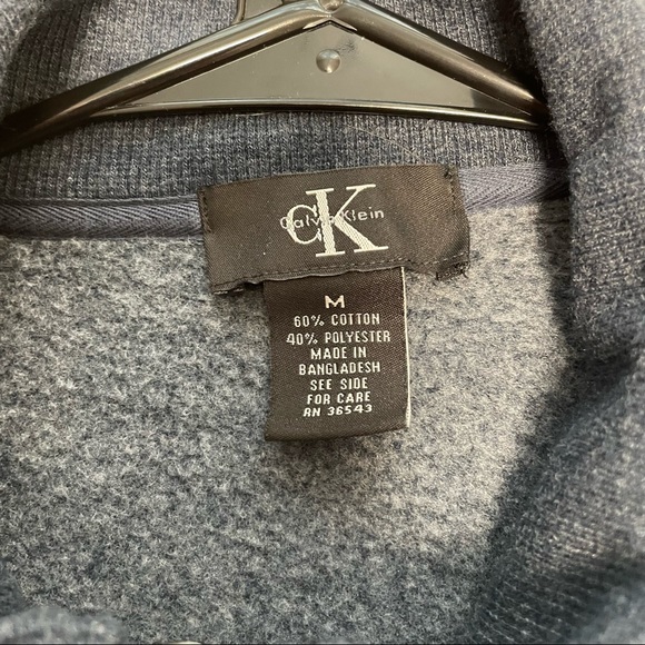 Calvin Klein Men’s Long Sleeve Full Zip Sweatshirt Medium New Without Tags - Picture 7 of 7